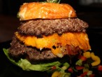 Hash House a Go Go Mashed Potato, Bacon, Cheese Burger