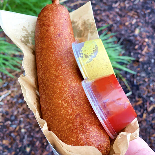 Nemesis Smoked Bratwurst Corn Dog