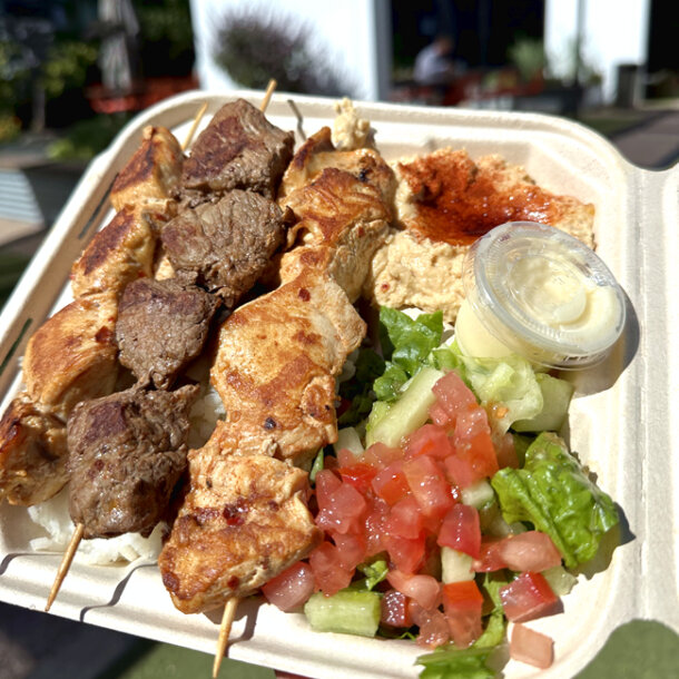 Steak and Chicken Kebab Mixed Plate